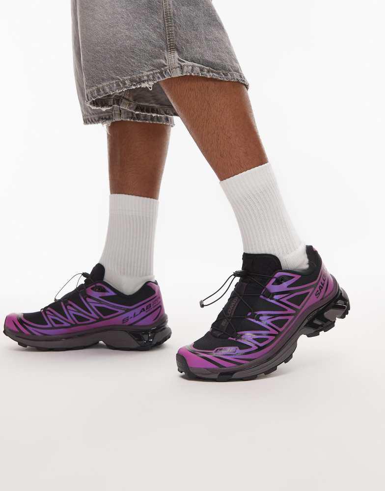 Salomon Salomon XT-6 trainers in black and iridescent purple