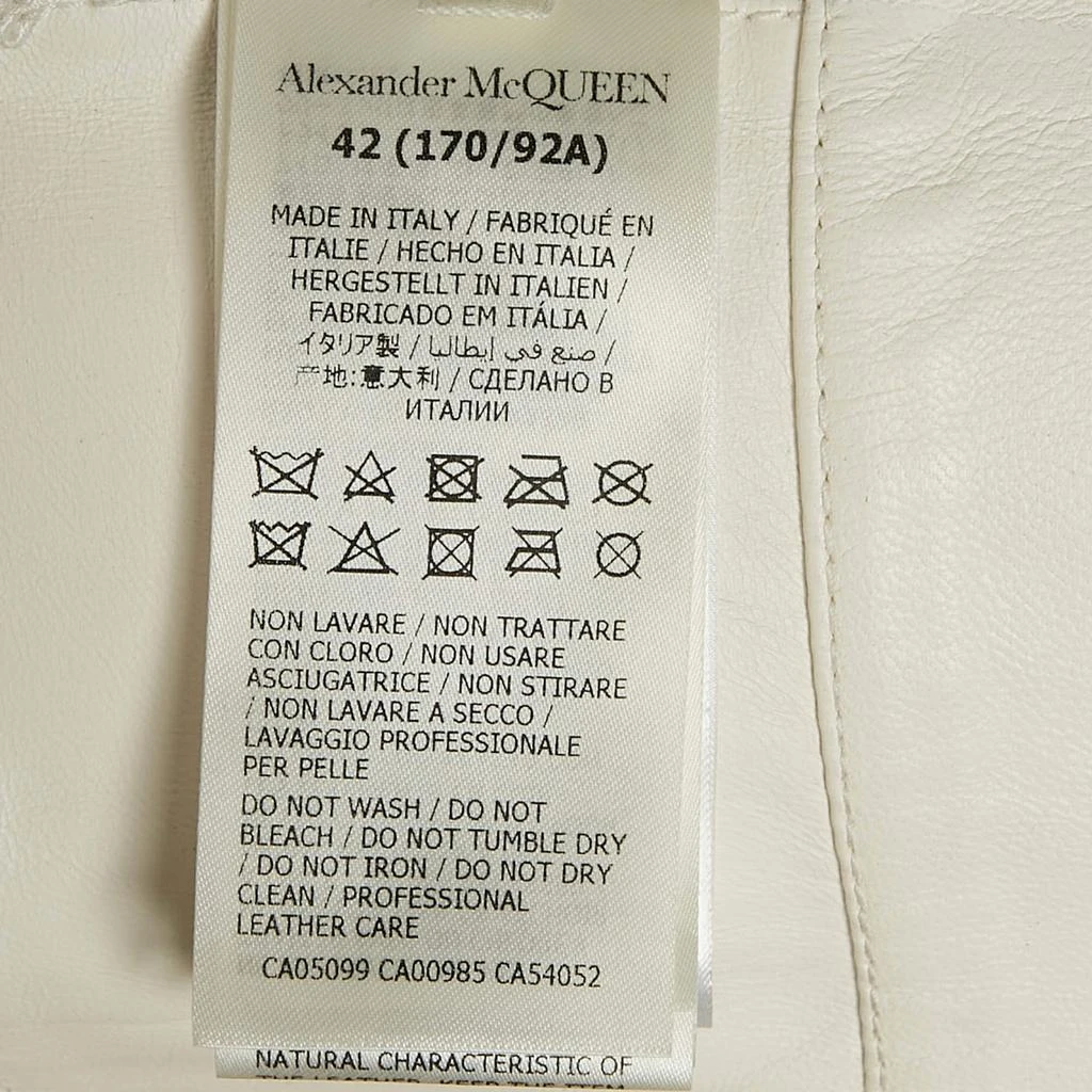 Alexander McQueen Alexander McQueen White Leather Bralette Crop Top M 5