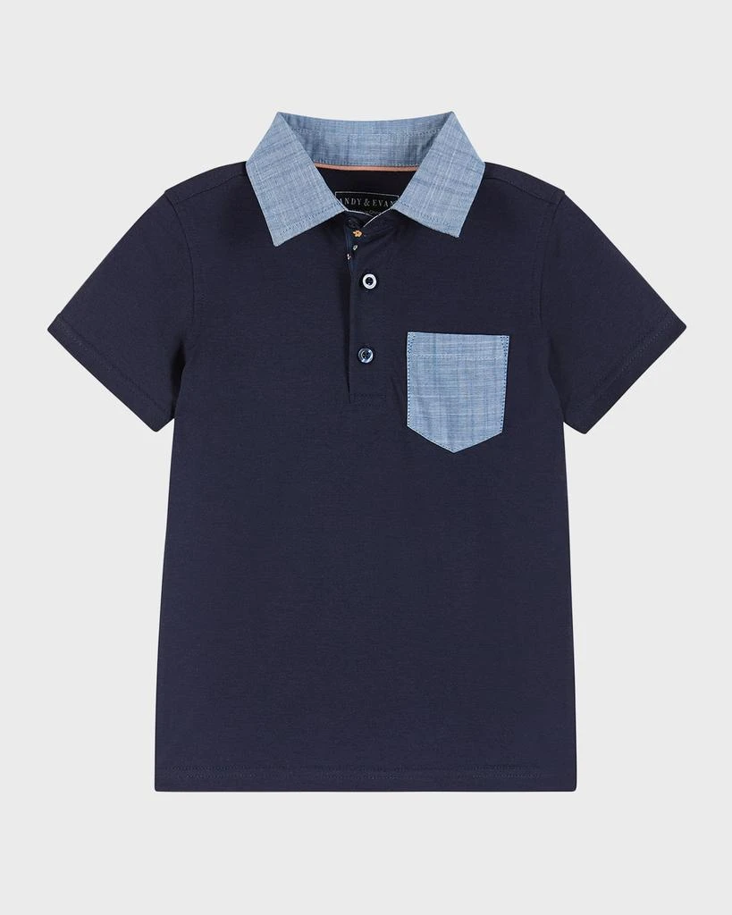 Andy & Evan Boy's Polo Shirt & Shorts Set, Size 2T-8 3