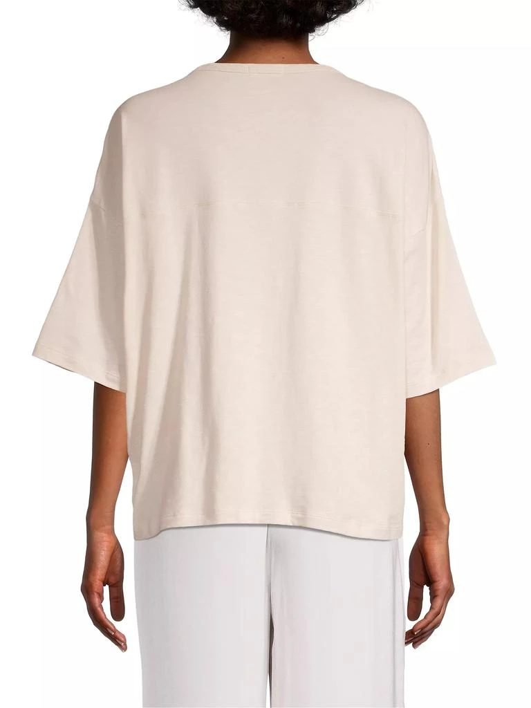 Barefoot Dreams Slub Jersey V-Neck Boxy T-Shirt 5