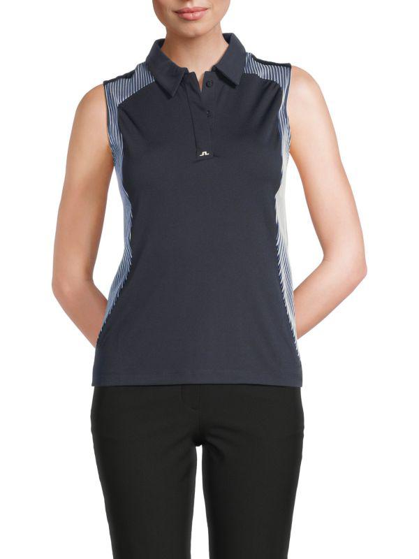 J. Lindeberg Betsy Printed Polo Top