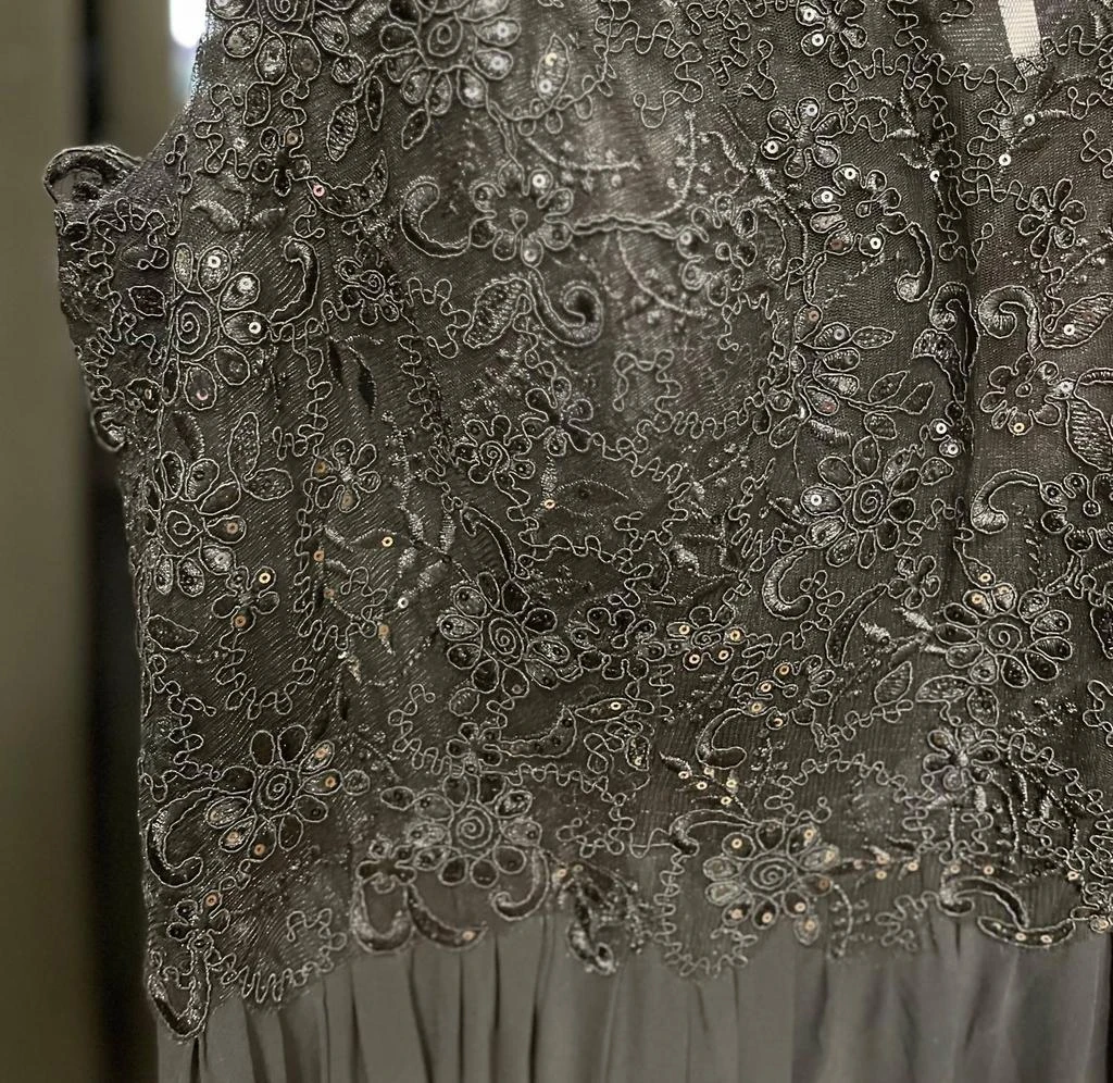 Eureka Lauren Lace Chiffon Prom Dress In Black - Black - XXLarge