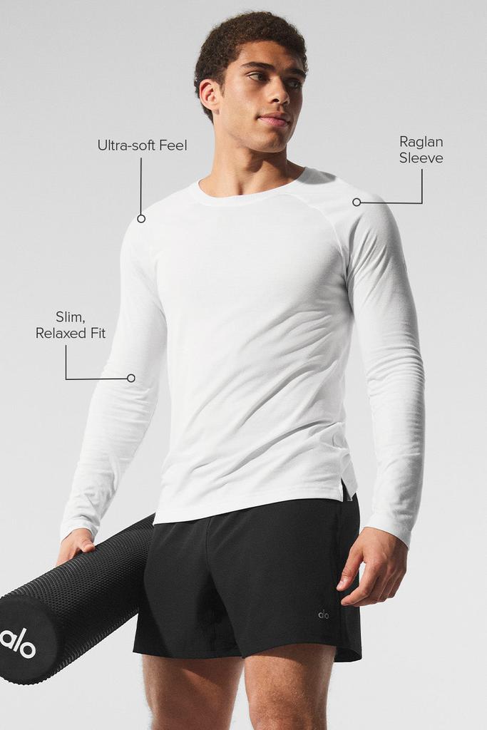 Alo Triumph Long Sleeve Tee - White