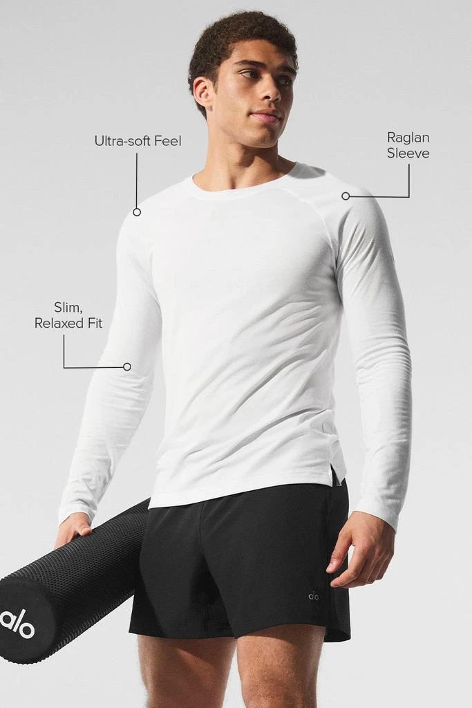Alo Triumph Long Sleeve Tee - White 2