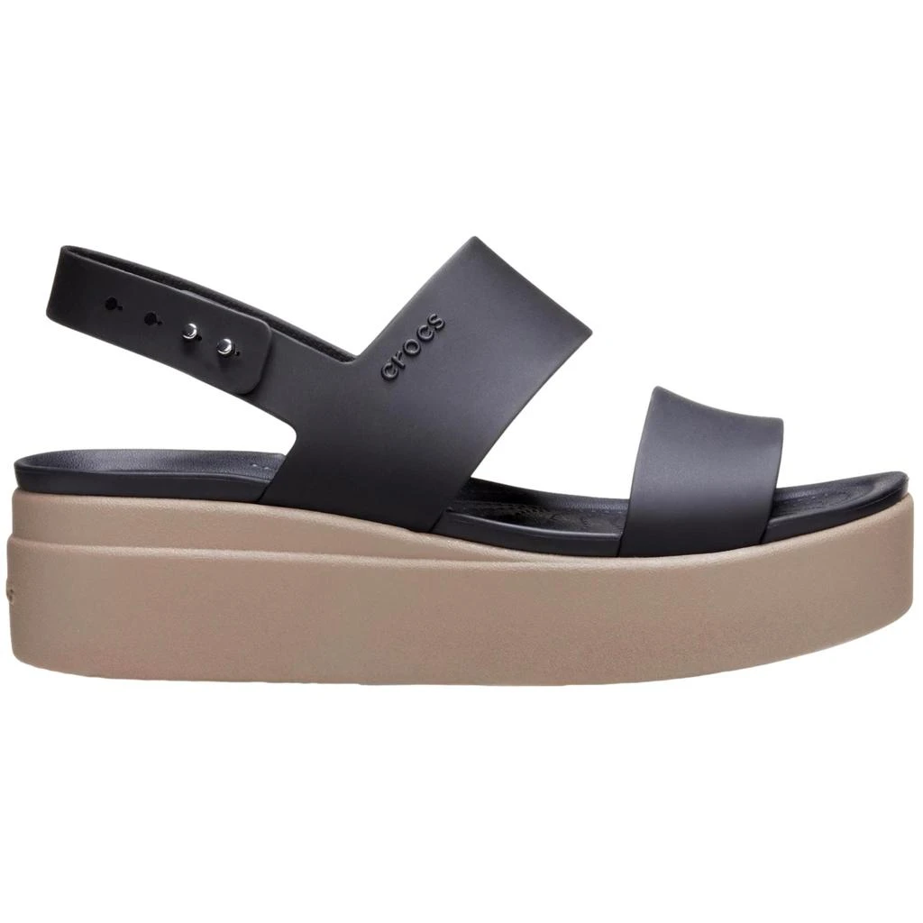 Crocs Brooklyn Low Wedge Black / Mushroom  206453 Women's 1