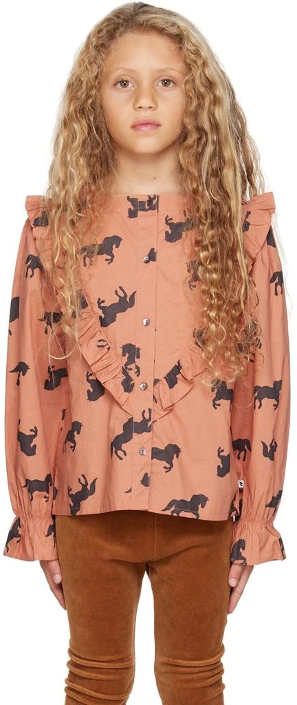 maed for mini Kids Pink Happy Horse Shirt