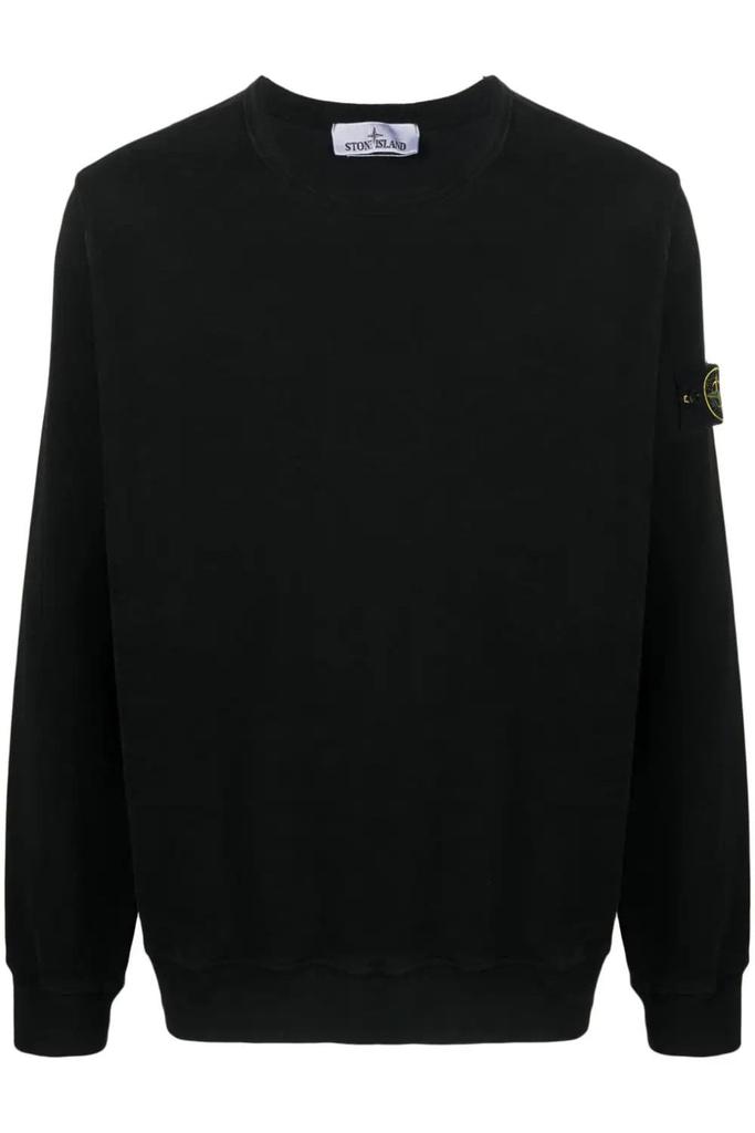 undefined Garment Dyed Cotton Sweatshirt Black