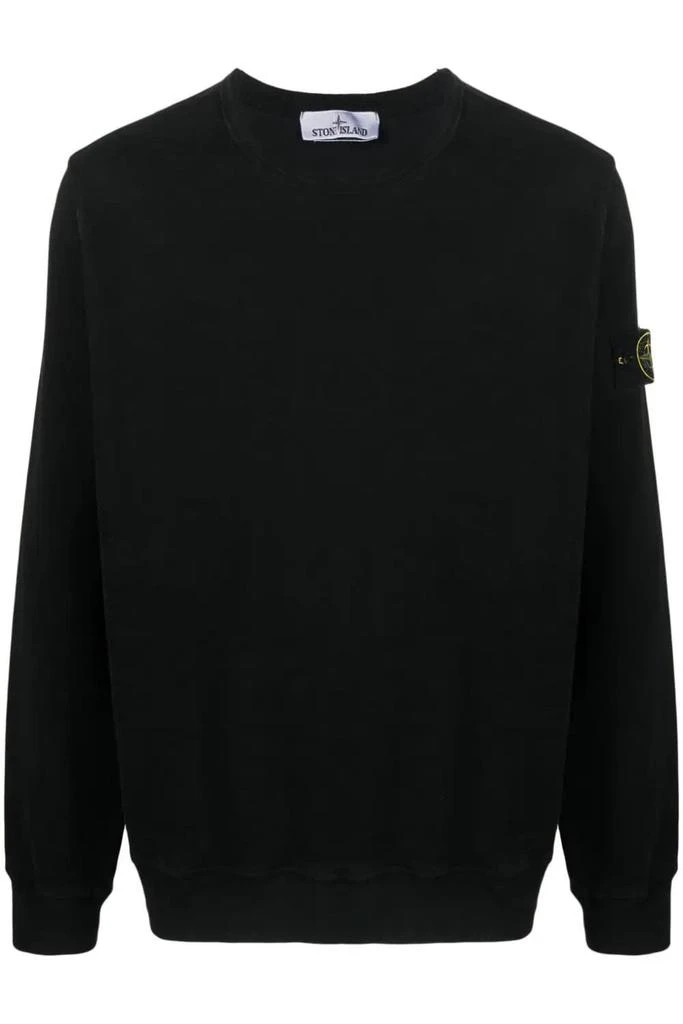 undefined Garment Dyed Cotton Sweatshirt Black 1