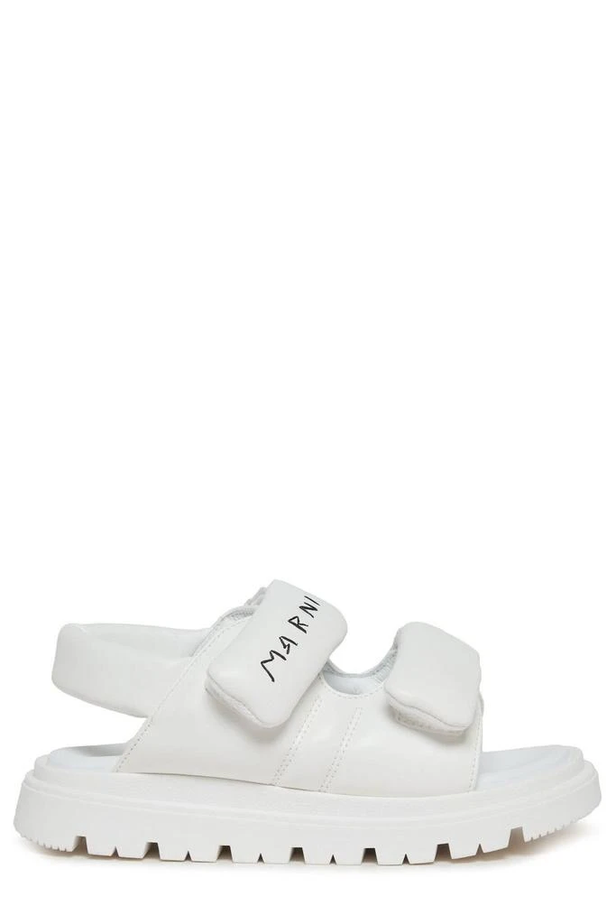 Marni Marni Kids Logo Embroidered Touch-Strap Sandals