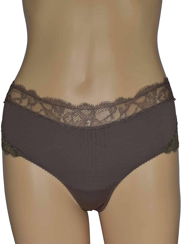 La Perla Women's Brown Lace Trim Bikini