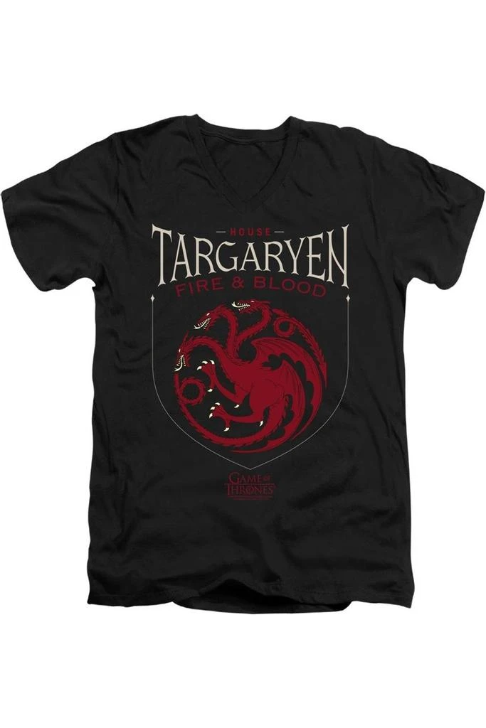 Gildan Game Of Thrones House Targaryen Sigil Short Sleeve Adult V Neck Premium Cotton Tee / T-Shirt 1