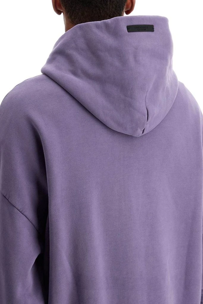 Essentials Fear Of God Essentials Logo Printed Long Sleeved Hoodie 4