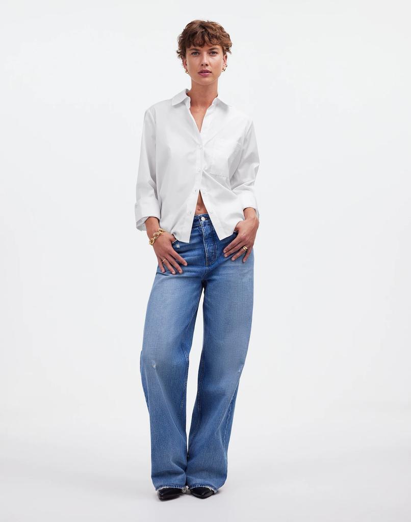 Madewell Easy Y-Neck Button-Up Shirt