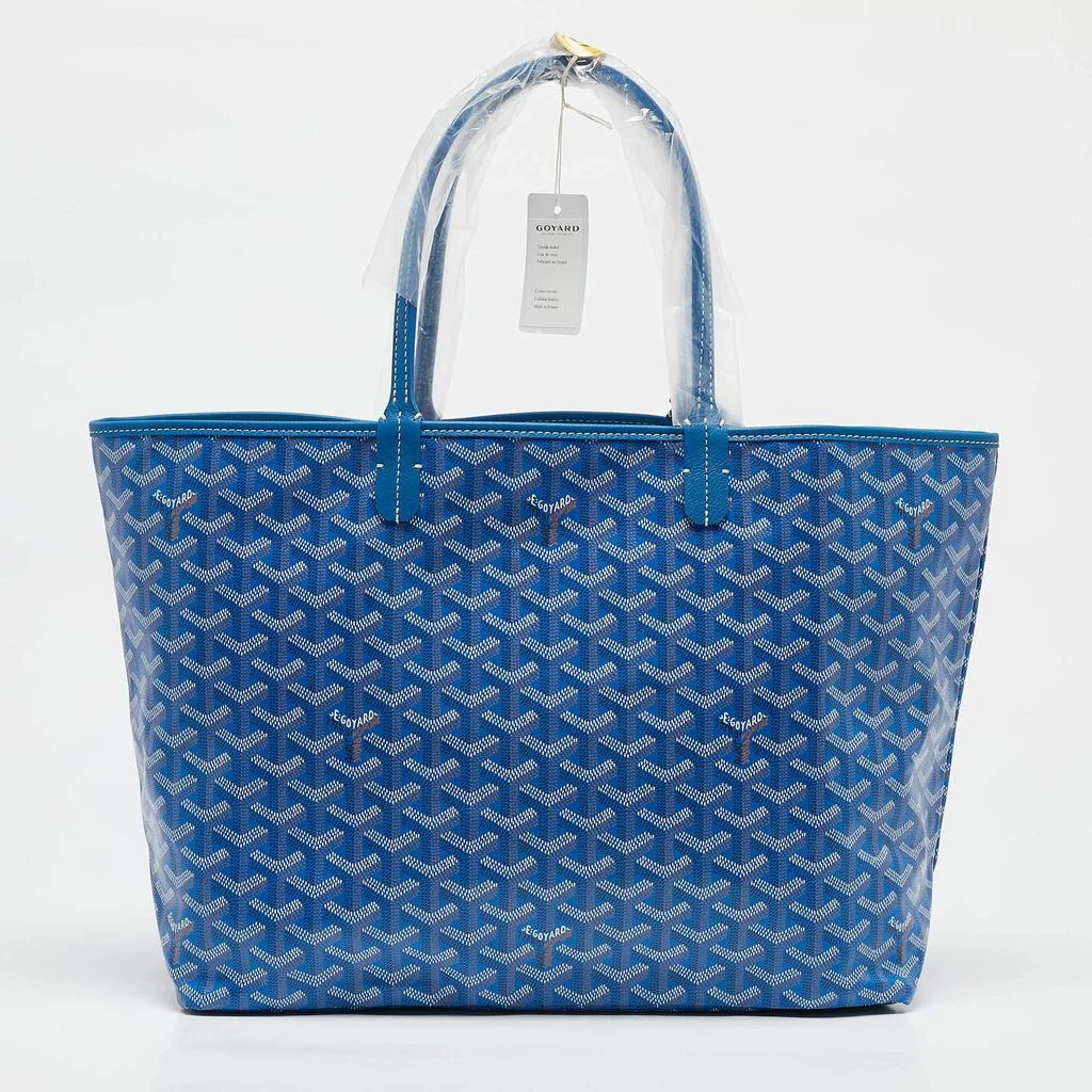 Goyard Goyard Blue Goyardine Coated Canvas and Leather Saint Louis PM Tote 4