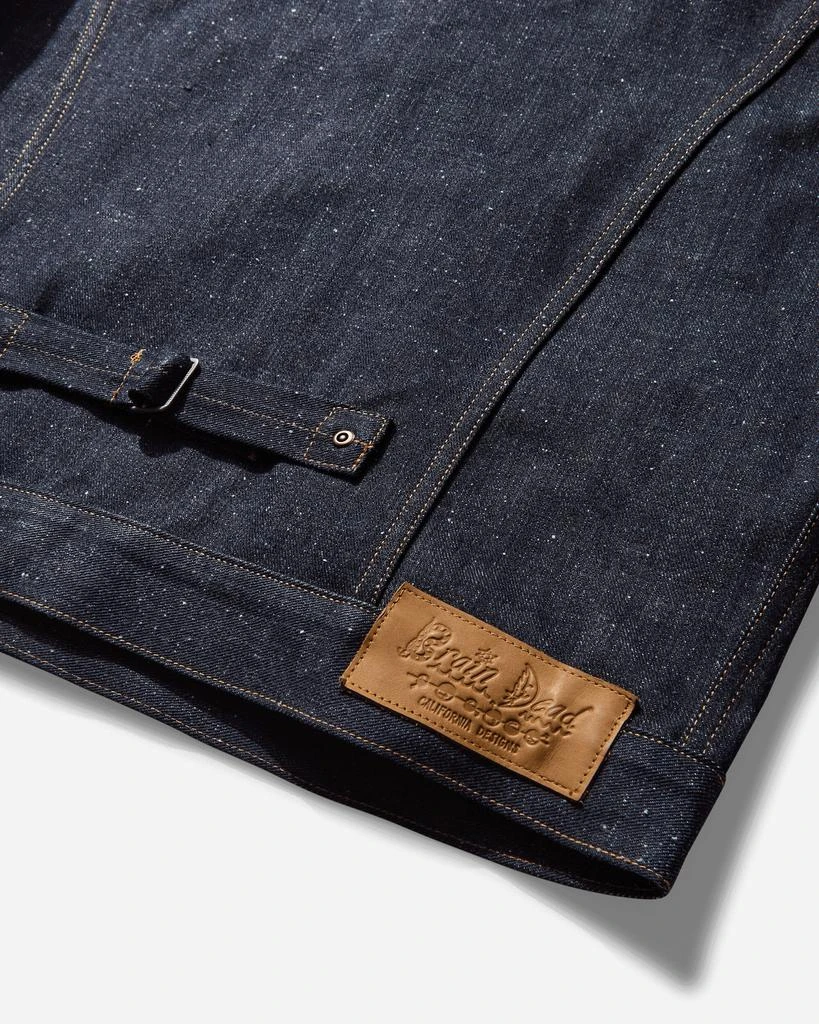 Brain Dead Men's Cropped Denim Trucker Jacket Indigo 4