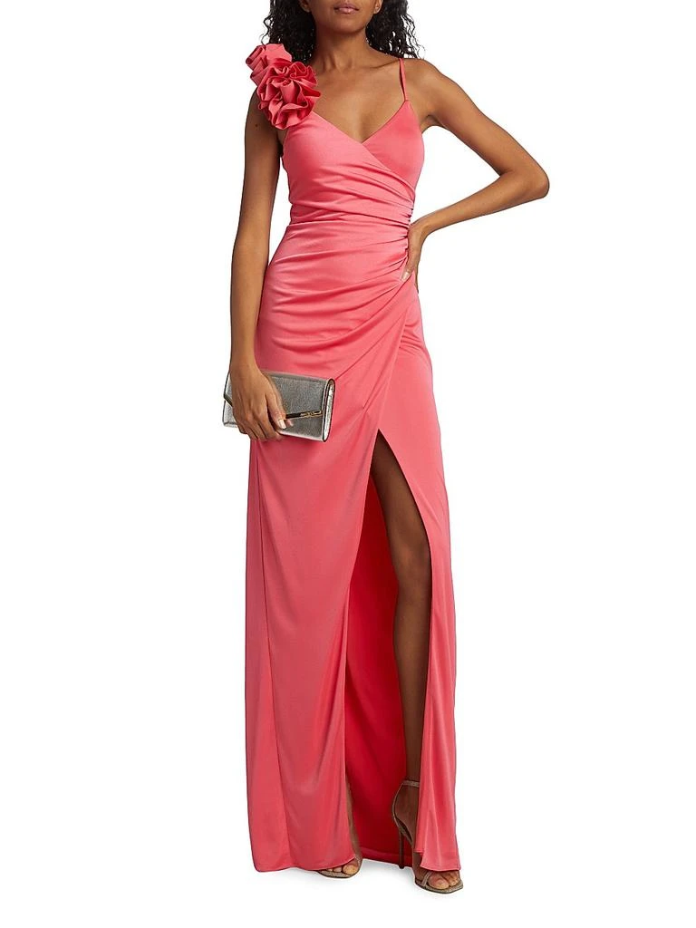 Rosa Jersey Floral Appliqu Gown  On Sale Now with Up to 57% Off |  Discover Exclusive Deals & Savings at BeyondStyle  Authentic Monique  Lhuillier  contemporary|floral|floor-length|Women's|sleeveless|women's|v-neck|women-owned  or founded|dresses|modern ...