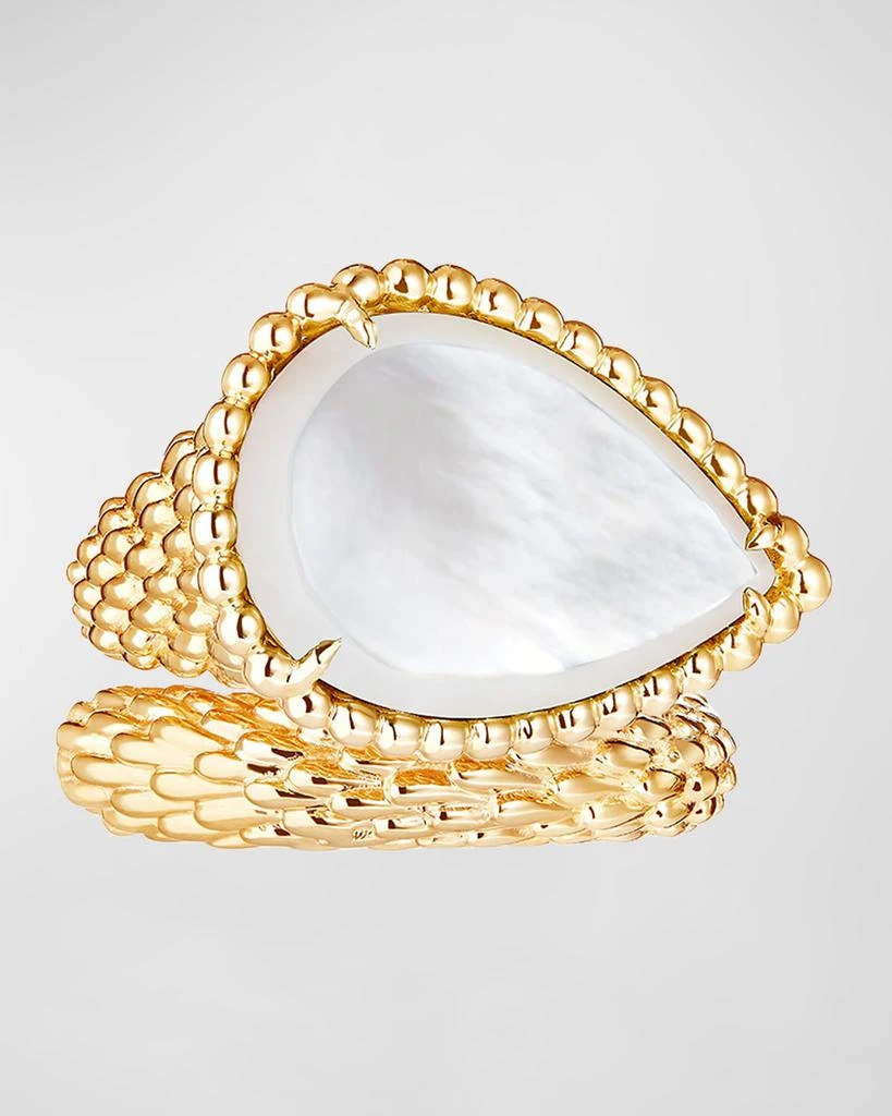Boucheron Serpent Boheme 18K Yellow Gold Mother-of-Pearl Ring 4