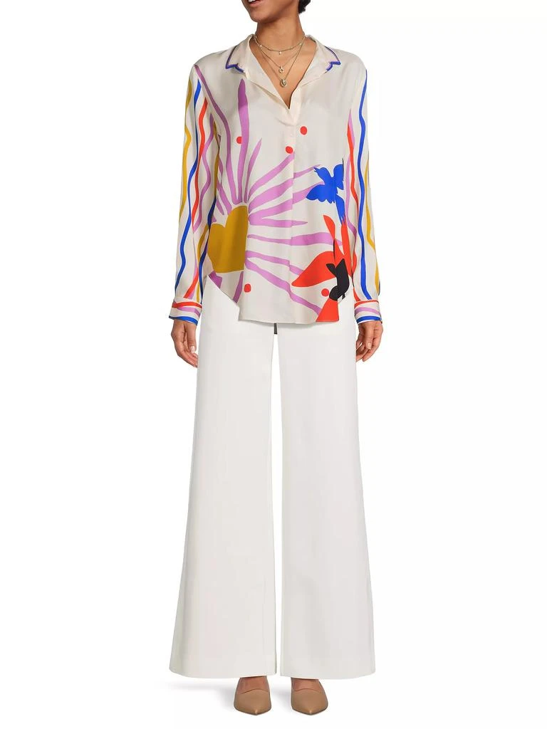 Johnny Was Mariella Endless Sunshine Silk-Blend Blouse 2