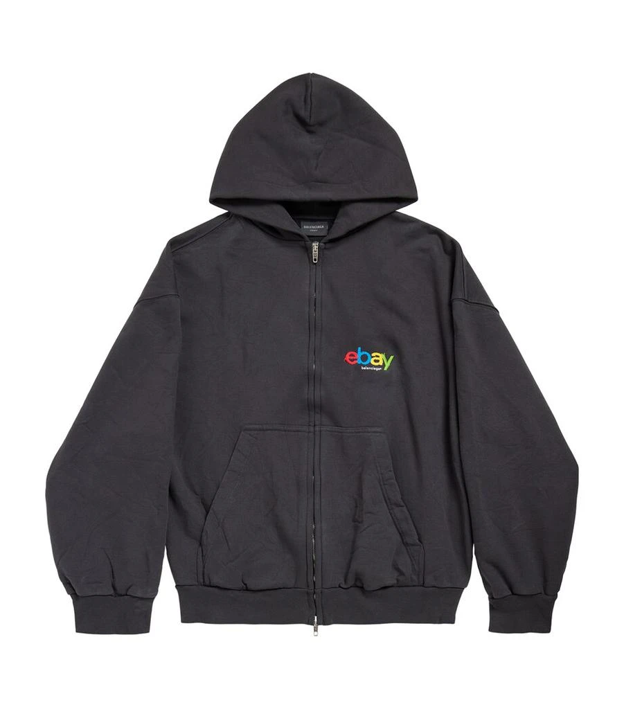 Balenciaga Distressed Ebay Zip-Up Hoodie 1