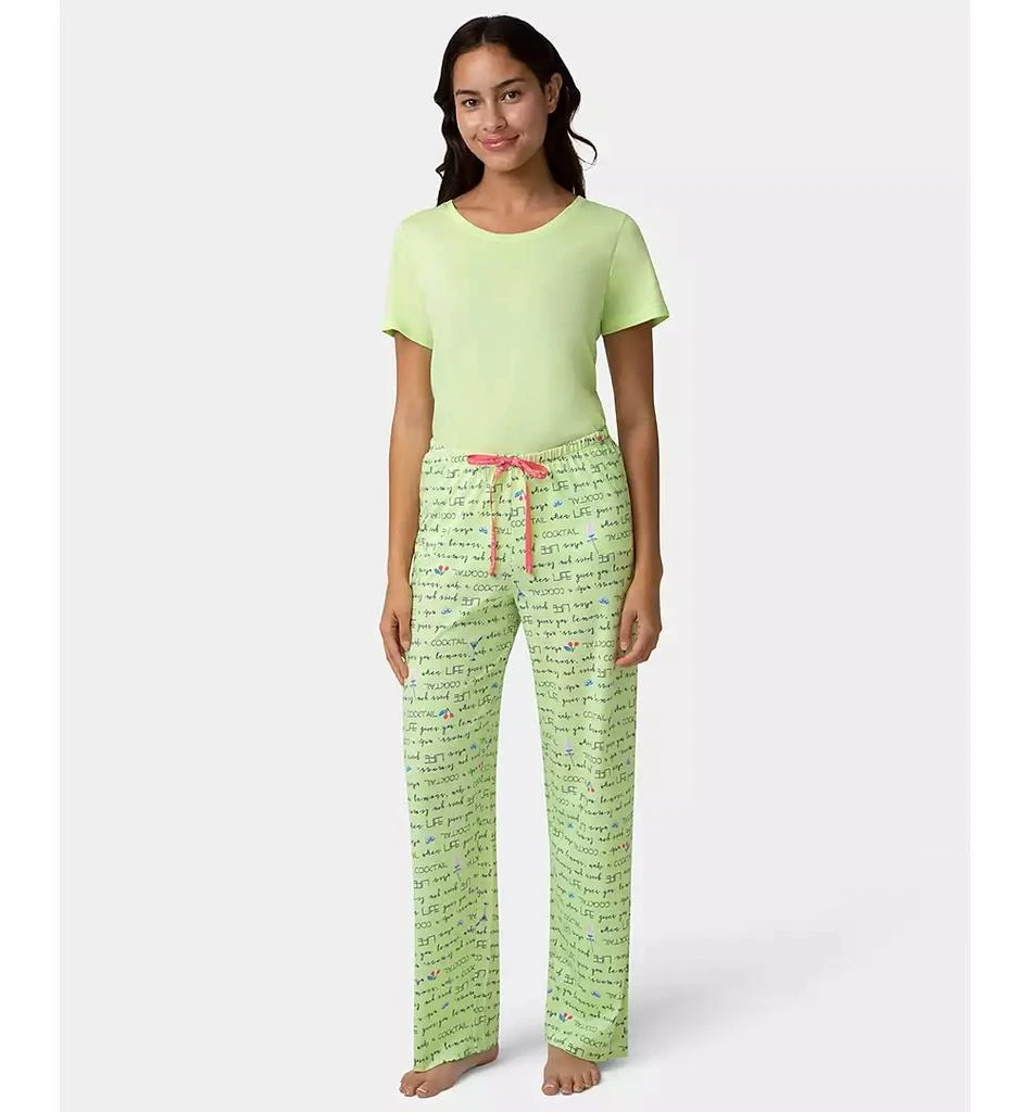 Hue Women
s Lemon Script Print Mid-Rise Pants 2