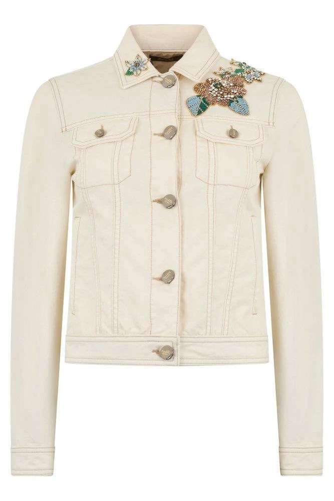 MOORER Moorer Violettaric-Elt Embellished Denim Jacket