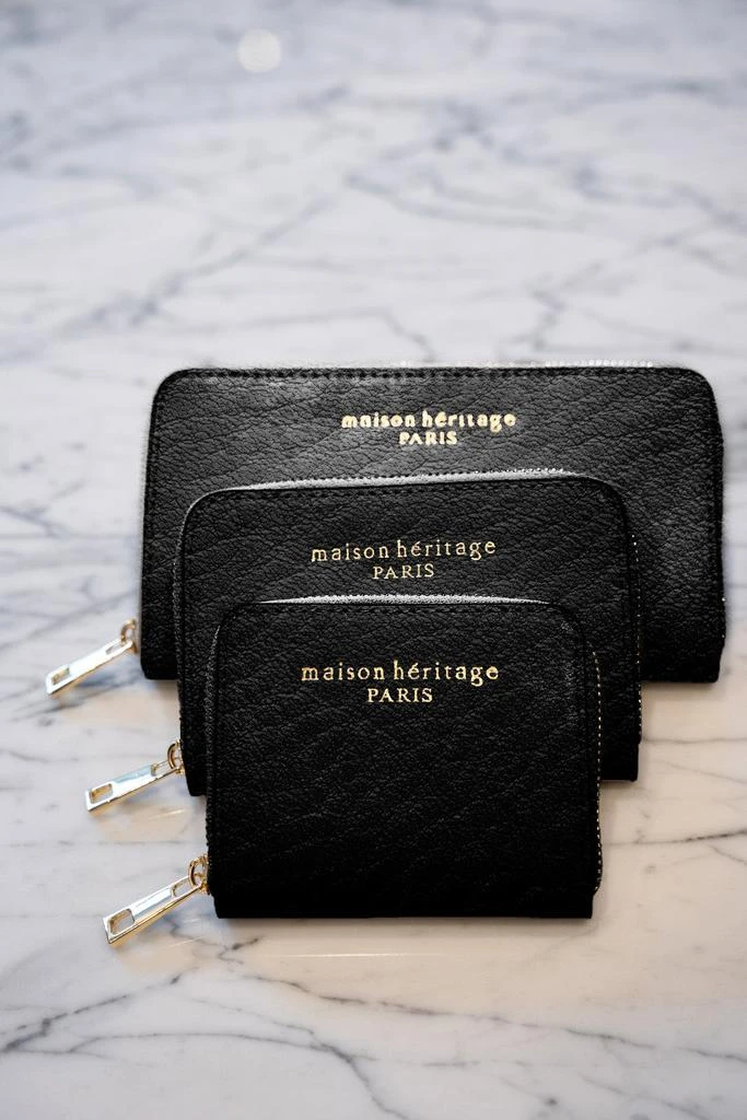 Maison Heritage Portefeuille Moni Box - Noir Methalique - Accesoires 1