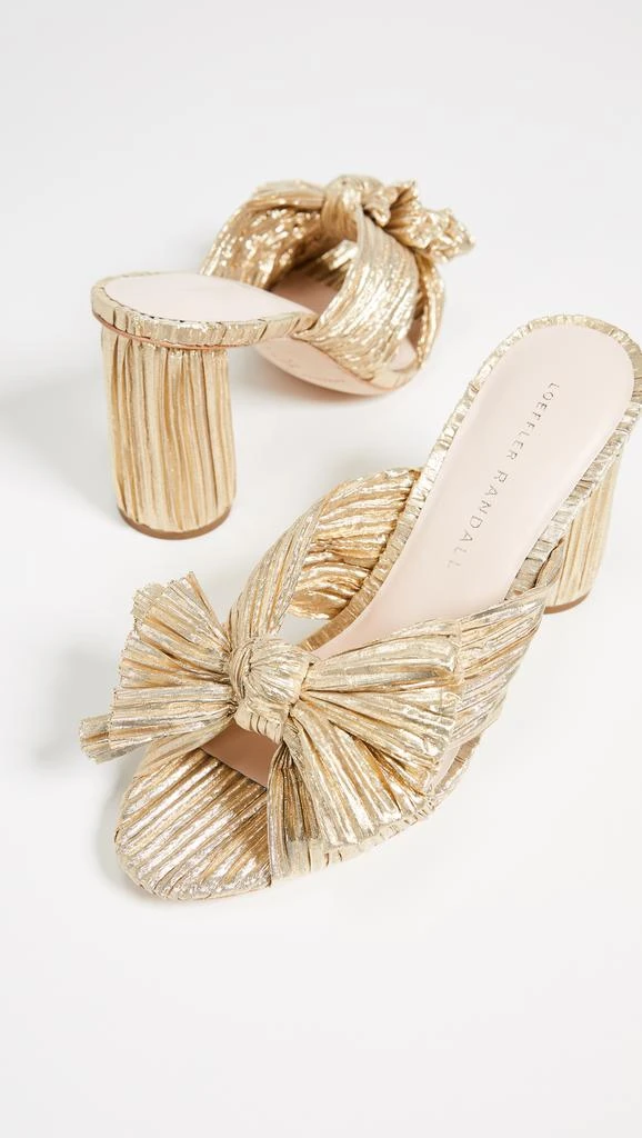 Loeffler Randall Penny Pleated Bow Sandals 5