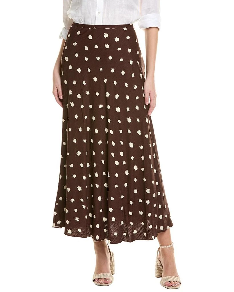 1. State 1.STATE Linen-Blend Midi Skirt 1