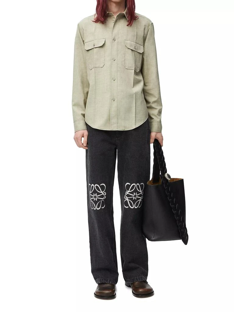 Loewe Anagram Denim Mid-Rise Baggy Jeans 2