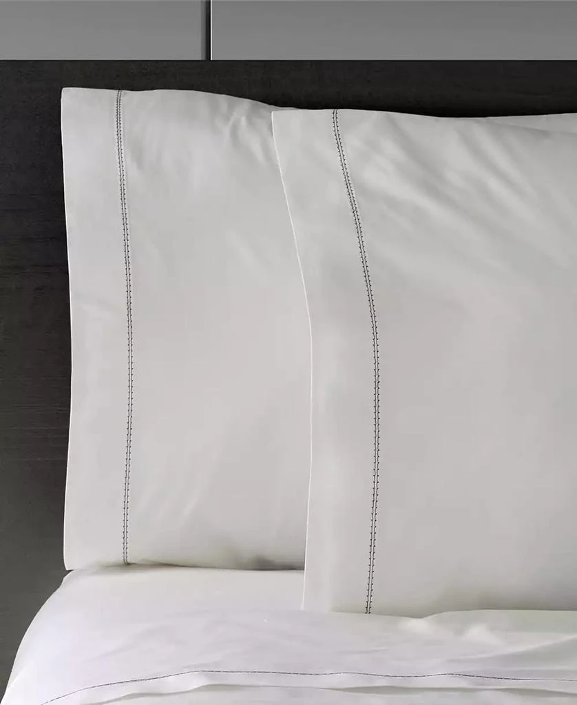 Vera Wang CLOSEOUT! Solid 400 Thread Count Cotton Percale 4 Piece Sheet Set, King 3