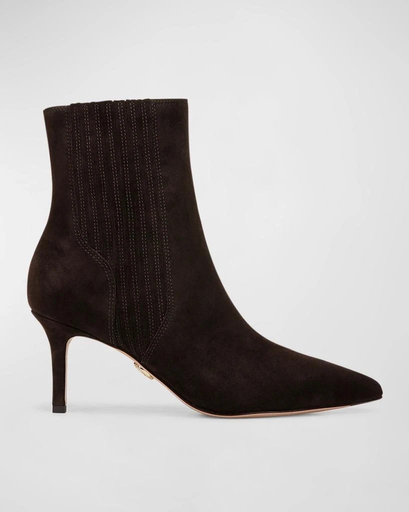 VERONICA BEARD Lisa Suede Stiletto Ankle Booties 1