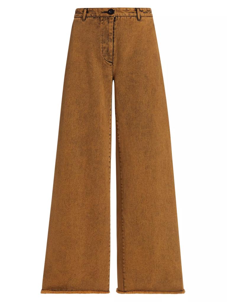 Rosetta Getty Flared Acid-Wash Denim Pants