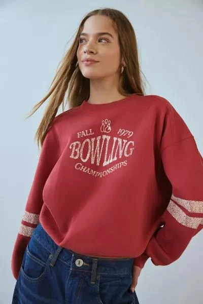 BDG BDG Tasha Bowling Graphic Crew Neck Pullover 1