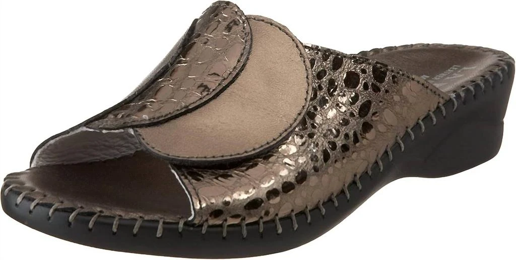 LaPlume Women's Paola Sandals In Pewter Metallic 2