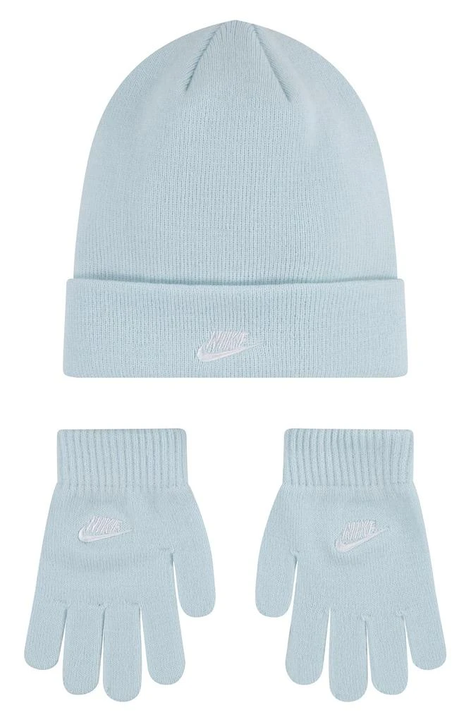 NIKE Kids' Embroidered Logo Knit Beanie & Gloves Set