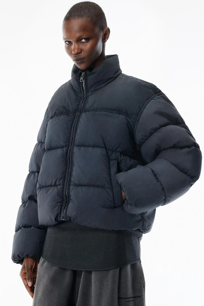 Alexander Wang Graphite Matte Nylon Puffer Jacket 3