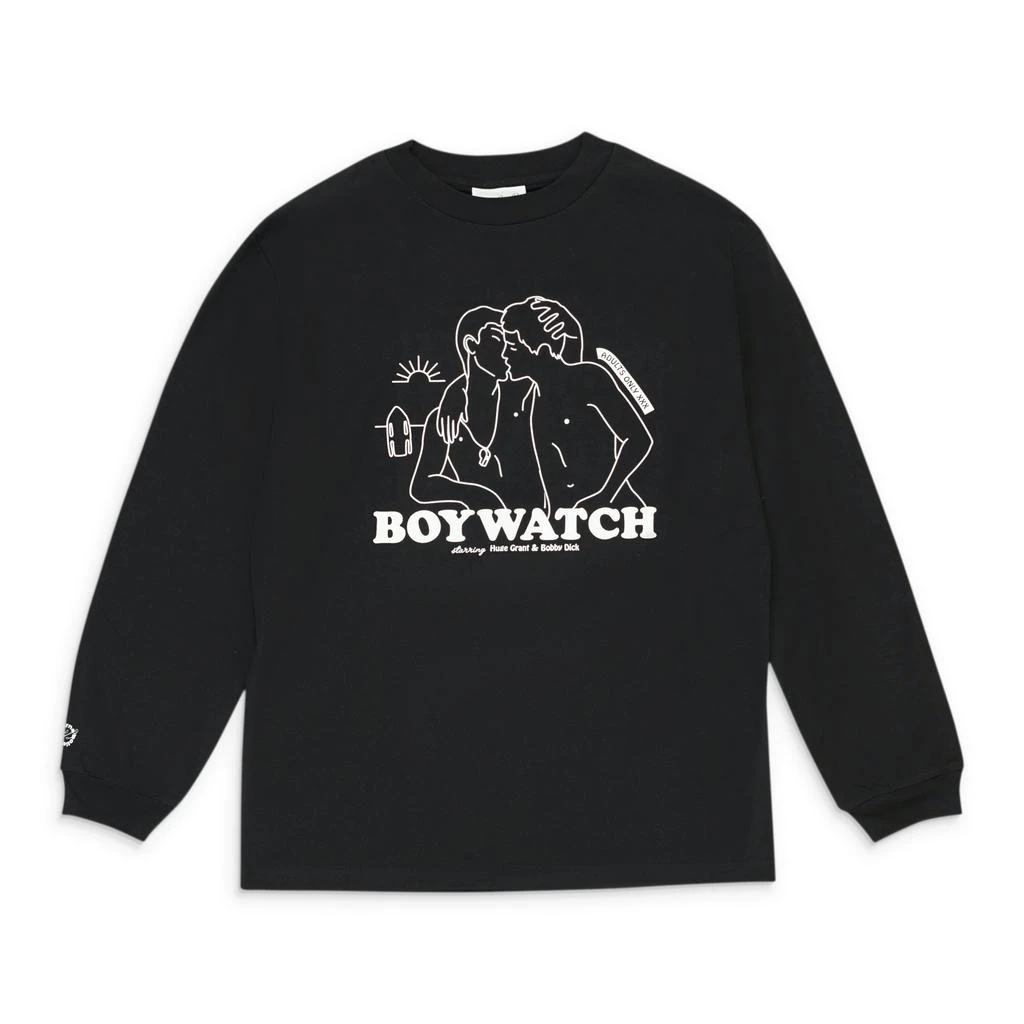 Carne Bollente CARNE BOLLENTE BOYWATCH BLACK LONG SLEEVE T-SHIRT 1