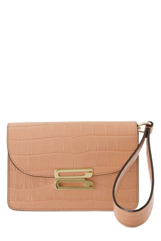 Victoria Beckham Victoria Beckham The Nano Dorian Logo Plaque Clutch Bag