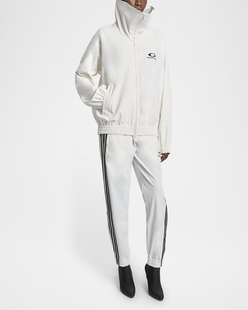 【最終価格】balenciaga OUTLINE TRACKSUIT ジャケット BALENCIAGA OUTLINE ロゴ ナイロン トラックジャケット ブラック