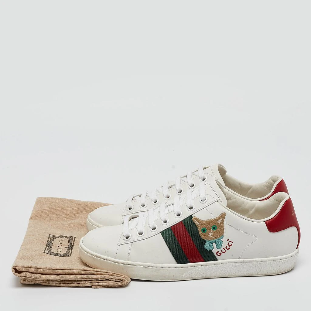 Gucci Gucci White Leather Web Ace Low Top Sneakers Size 36 9