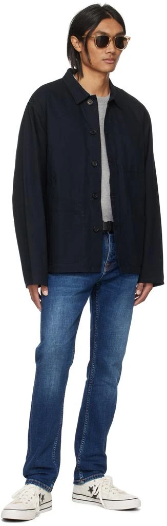 Nudie Jeans Navy Buddy Classic Chore Jacket 4