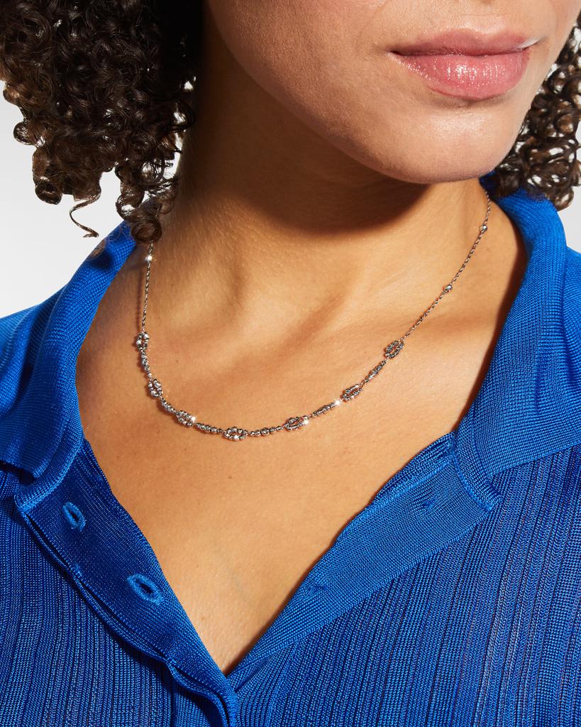 Platinum Born Jill Necklace with Small Infinity Stations