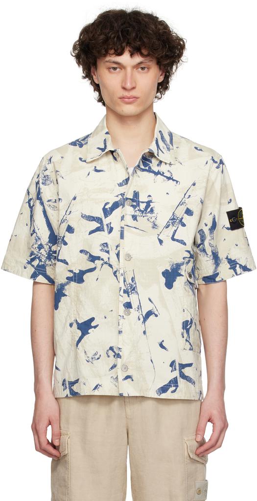【Stone 】LuisaViaRoma short sleeve t-shirt Stone Island Luisaviaroma Short Sleeve Shirt - Shirts - Save