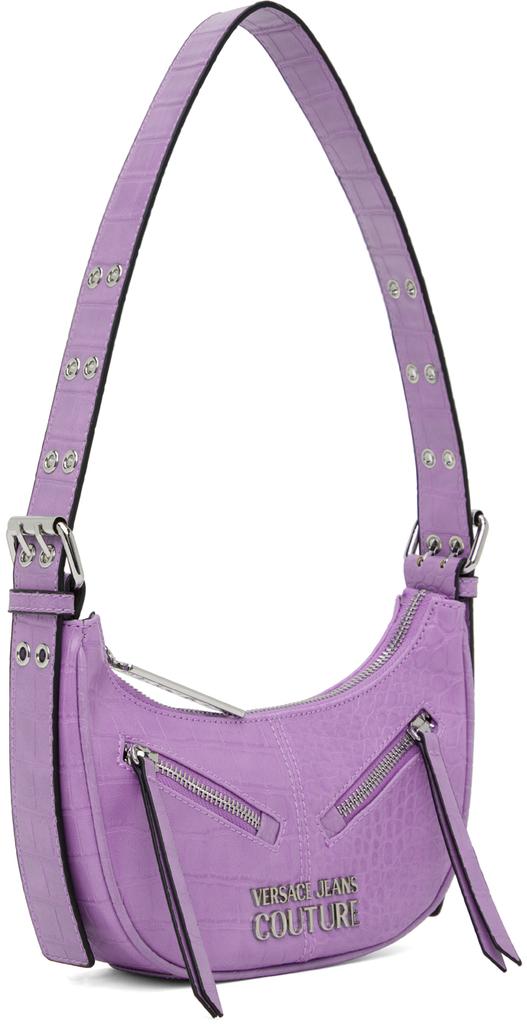 Versace Jeans Couture Purple Zip Shoulder Bag