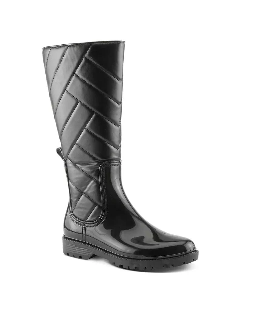 Spring Step MAIZA Waterproof Quilted Rain Boots with Faux Fur Lining and Zipper Closure 1