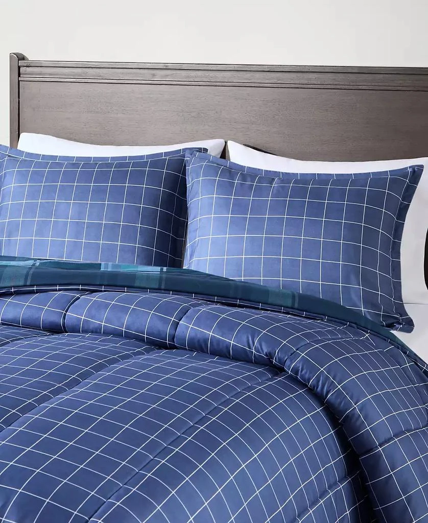 JLA Home Leo 3-Pc Reversible Plaid Comforter Set, Exclusively at Macy’s 10