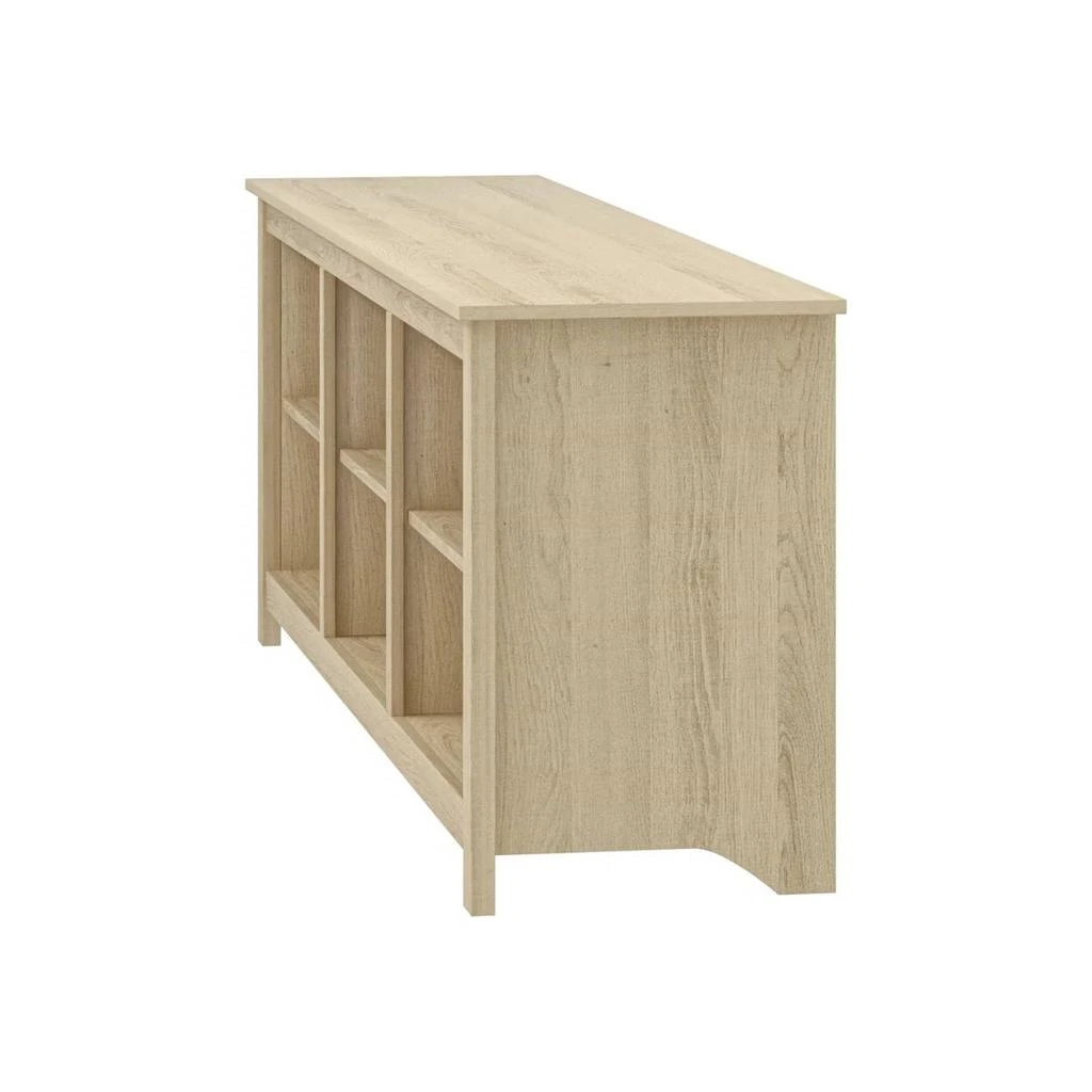 Hivvago Farmhouse TV Stand in Light Oak Wood Finish - for TVs up to 70-inch 4