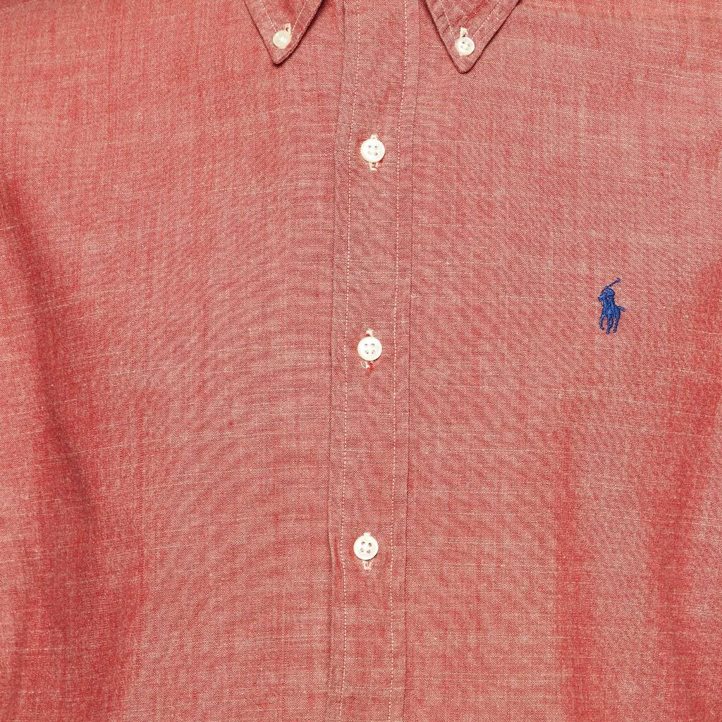 Ralph Lauren Ralph Lauren Coral Red Cotton Custom Fit Button Down Shirt M 3