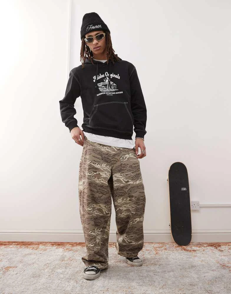 Adidas adidas Originals Wabash graphic hoodie in black 2