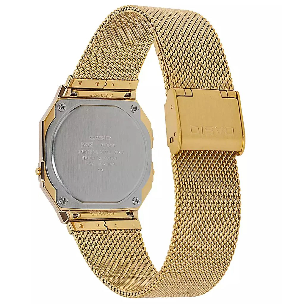 Casio Unisex Gold-Tone Stainless Steel Mesh Bracelet Watch 35.5mm 3